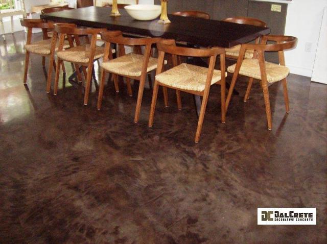 acid stained concrete flooring